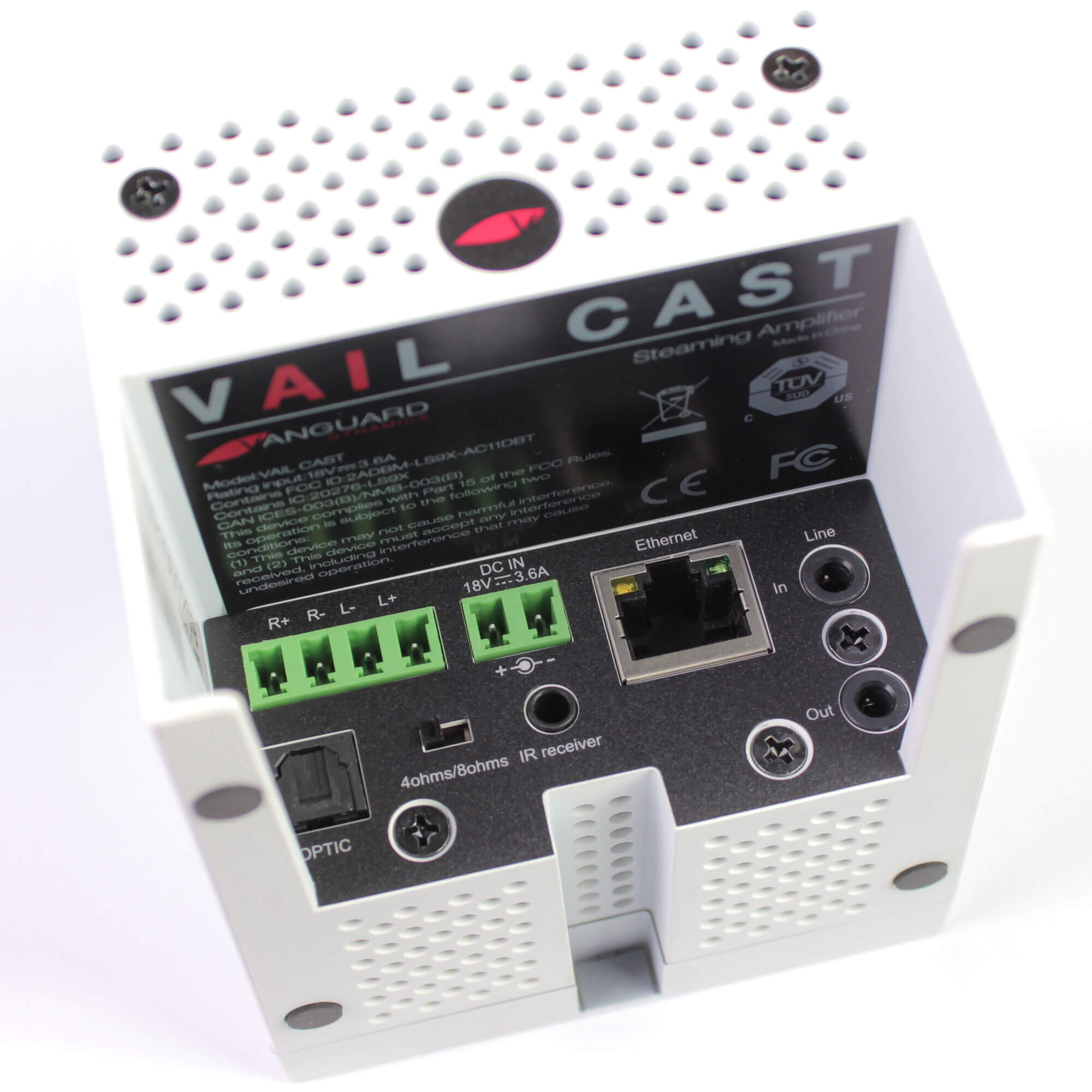 VAIL Cast universal streaming amplifier back