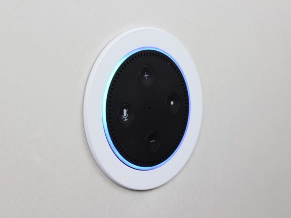 Voice Dock Flush Mount In-Wall Bracket for Amazon Echo Dot -angle